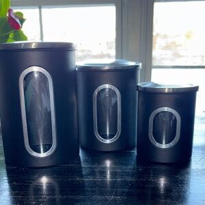 Black Stainless Steel Canister Set